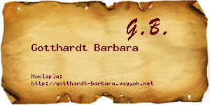 Gotthardt Barbara névjegykártya