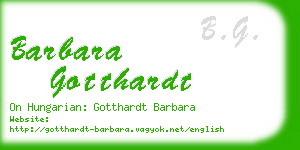 barbara gotthardt business card